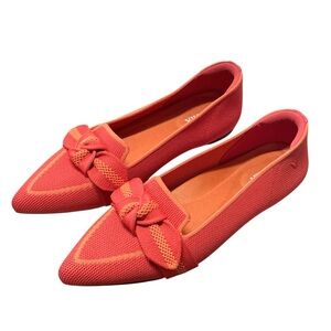 VIVAIA Pointed-Toe Bow Orange Loafers shoes Michelle 2.0 36.5 US size 6